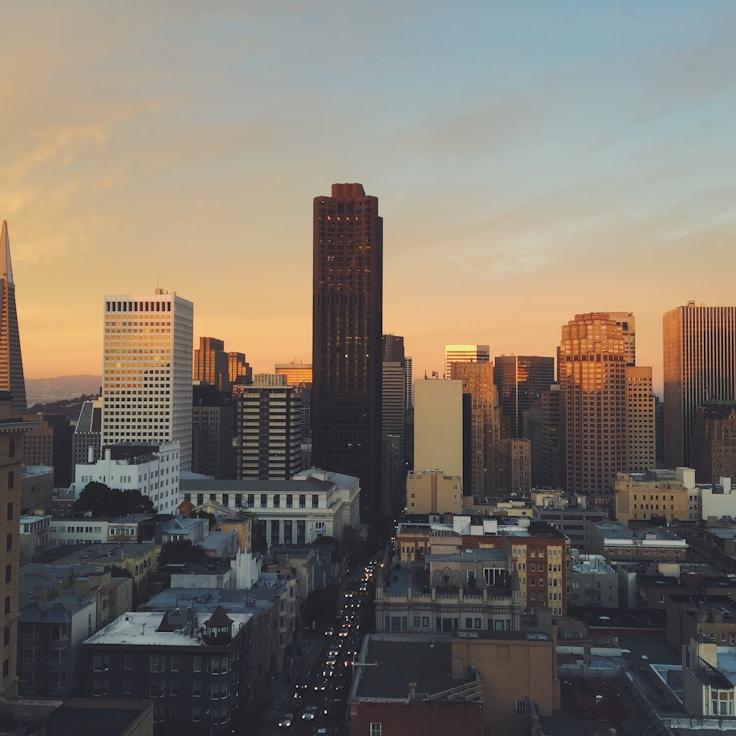 City skyline in Amsterdam, Netherlands