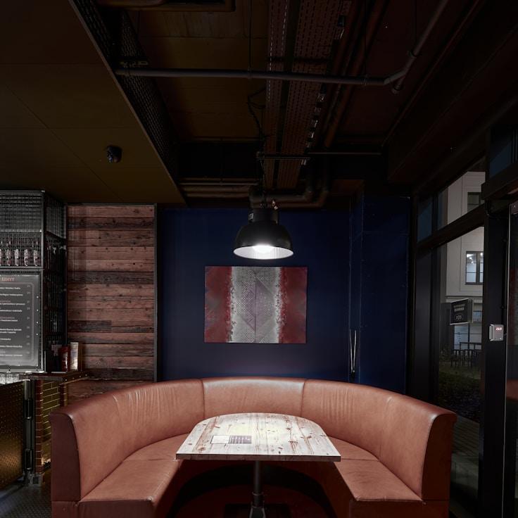 Family-style sharing of a few dishes on a table