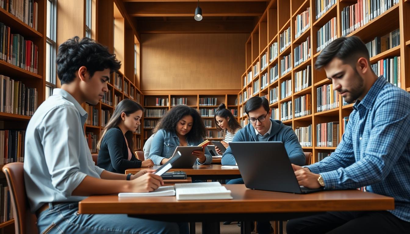 Structured study materials and learning resources on a desk