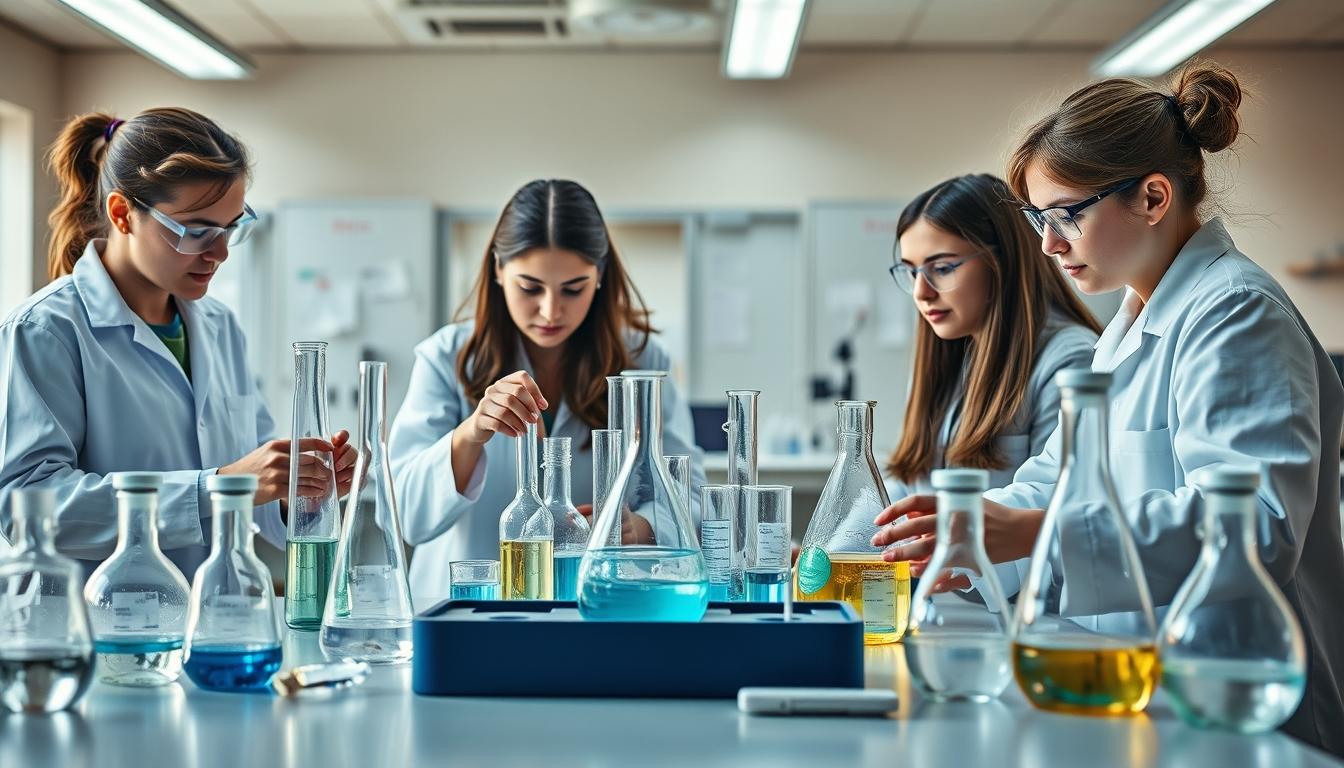 Student using a study guide to organize academic notes